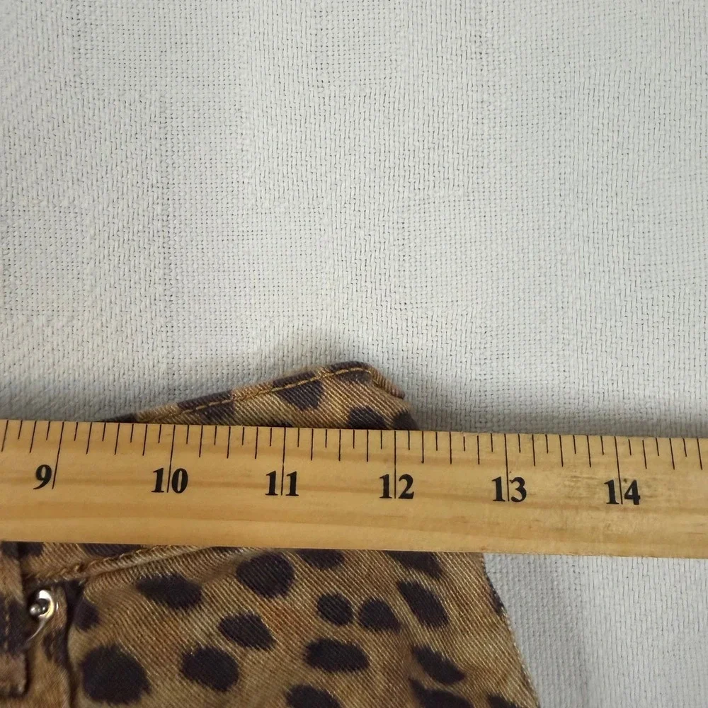 WeWoreWhat Womens Leopard Print High Rise Skinny Pants Tan Black Size 27